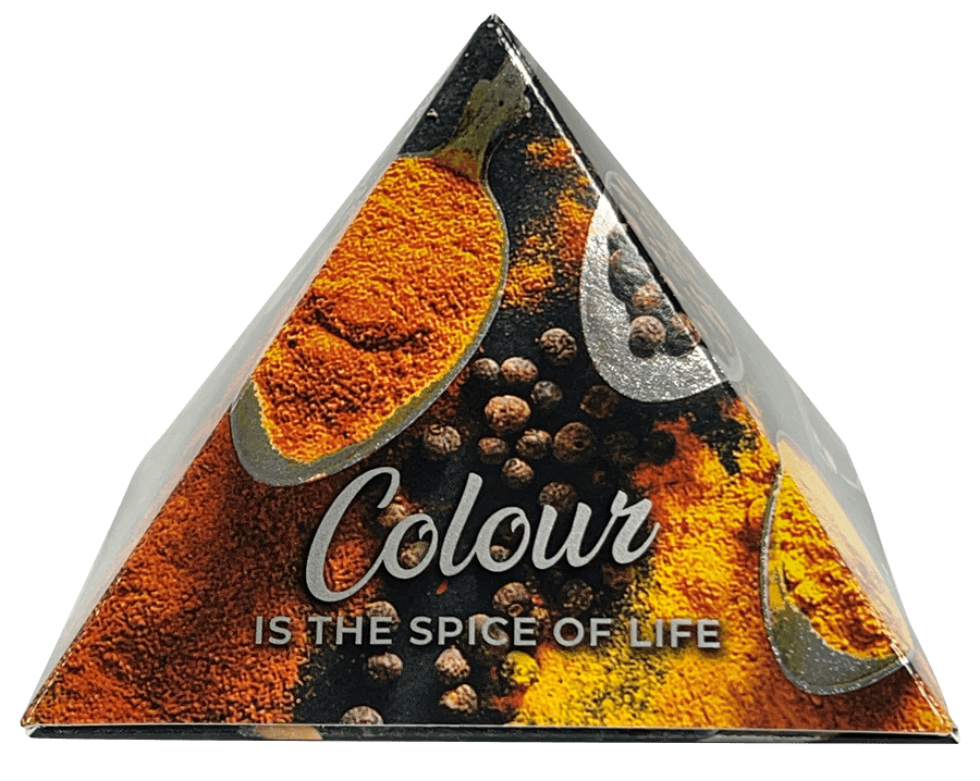 Pyramid Spice Carton cutout