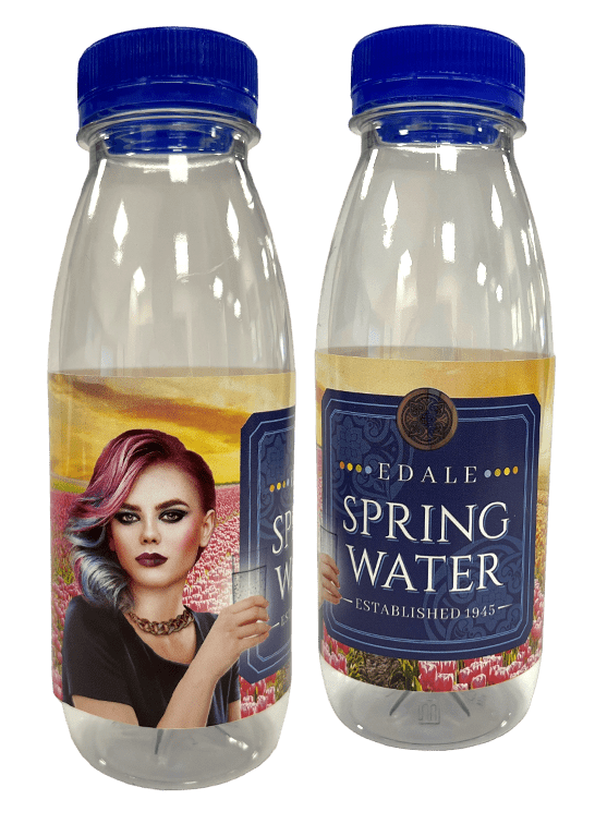 Étiquette de bouteille d'eau